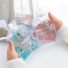 Prm Small Mini Size Cute Designs Printing Transparent PVC Hot and Cold Winter Water Bag Bottle For Heat Therapy Hand Warmer Kids Students Pocket Hot Watering Pain Relief Bags hot water bag 150 ml Hot Water Bag