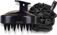Rixtec Shampoo Brush & Bath Loofah Sponge Scalp Massager Brush | Helps In Stimulating Blood Flow Massager