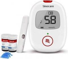 Sinocare Safe AQ Voice With 50Strips Blood Glucose Monitoring System Glucometer