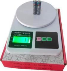 Skeisy ks 001 10kg*1gm kitchen scale with high qualitty white & black Weighing Scale