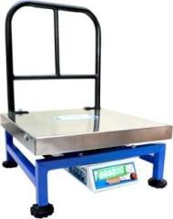 Supprex 150KG Capacity x 5 gram Accuracy Chicken 16x16 Inches PAN Weight Machine Double Size Display With Steel Body and Rechargeable Battery Weighing Scale