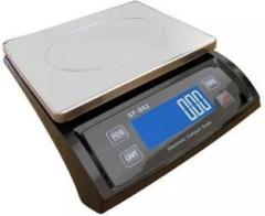 Vyog 30Kg x 2g Counter Weight Machine with Adaptor, Stainless Steel Top for Shop Home Weighing Scale