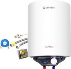 Candes 10 Litres Glanzo GlassLine Storage Water Heater (White)