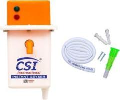 Csi International 1 Litres 1L INSTANT WATER PORTABLE HEATER GEYSER SHOCK PROOF PLASTIC BODY WITH INSTALLATION KIT 1 YEAR WARRANTY Instant Water Heater (White, Orange)