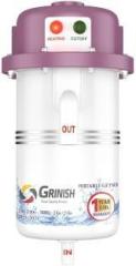 Grinish 1 Litres 1L Instant Water Heater (Portable Geyser, Electric Geyser, Tap Geyser, Metalic Pink)