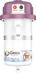 Grinish 1 Litres 1 LTR WITH SHOCK PROOF BODY Instant Water Heater (INSTALLATION KIT, Pink)