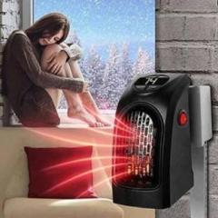 Kritam 400 Watt Small Electric Handy Compact Plug in The Wall Outlet Space Heater Garage Bathroom Home Handy Air Warmer Blower Adjustable Timer Digital Display for Office/Camper Room Heater