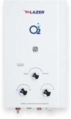 Lazer 6 Litres O2 Gas Vertical Gas Water Heater (White)