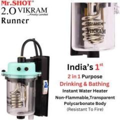 Mr Shot 1 Litres 2.O Vikram Runner Transparent Model Mr.SHOT Instant Water Heater (Green)