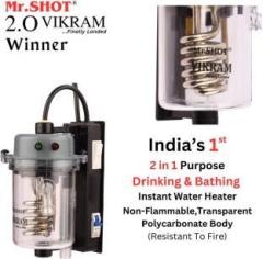 Mr Shot 1 Litres 2.O Vikram Winner Transparent Model Mr.SHOT Instant Water Heater (Grey)