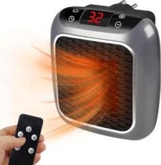 Red sunset Mini Fan Heater Socket with Remote Control, Fan Heater, Energy Saving Wall Mounted Fan Room Heater