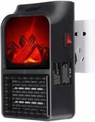 Trivyom MINI ELECTRIC WALL OUTLET FLAME HEATER Mini Flame Heater Room Heater (Home/office Remote Control)