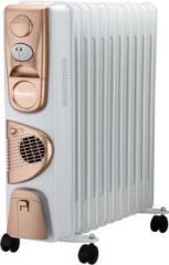 Warmex Home Appliances White & Gold Oil Filled Room Heater
