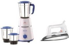 Bajaj Combo Pack Pluto with 750 Dry Iron 500 W Mixer Grinder