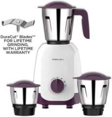 Bajaj Ninja series elegance purple mixer grinder 500w Mixer grinder 500 Mixer Grinder 3 Jars, White and purple