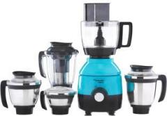 Butterfly by Butterfly Food Processor CRESTA 750 Juicer Mixer Grinder 5 Jars, Black with Turquoise