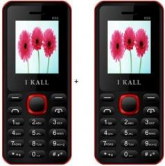 Iball 1.8 inch Dual Sim Multimedia set of two Mobile with bluetooth RED