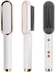 Aclix Comb for Women & Men, Hair Styler, Straightener machine Brush PTC Heating Electric Straightener with 5 Temperature Control Hair Straightener Brush