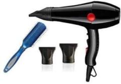 Bk 10 Import & Export 2 IN 1 PROFESSIONAL SERIES SALON Hair Dryer With Round Rolling Curling Comb / Styling Hair Brush Hair Dryer