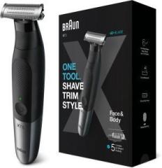 Braun Series XT5 Beard Trimmer, Shaver and Electric Razor for Men, Body Grooming Kit for Manscaping, Durable One Blade, One Tool for Stubble, Hair, Groin, Underarms, XT5100 Trimmer 45 min Runtime 5 Length Settings