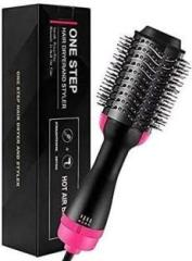 Catron Hot Air Brush, One Step Hair Dryer, and Volumizer Styler, Professional 2 in 1 Salon Negative Ion Ceramic Electric Blow Rotating Straightener and Curly Comb with Anti Scald, Black Hair Styler CA 856 Hair Styler