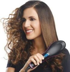 Coroffy Simply Straight Ceramic Electric Digital Fast Hair Straightener Comb Smooth Brush and Hair Ironer with LCD Display CO 50 Hair Straightener Brush