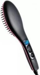 Easymart Straight Artifact Ceramic Electronic Hair Straightening Brush Machine Black A486 Hair Straightener Brush