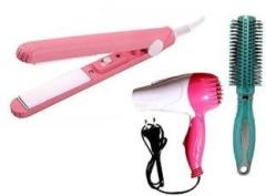 Groovs 1290 foldable hair dryer + hair streaghtner + roller comb set Hair Dryer