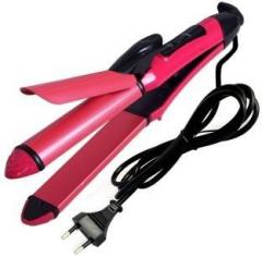 Jmd 2in1 Professional Solid Smooth Ceramic Hair Curler Curling Iron Rod Travel Hair Straightener Flat Hair Iron Instant Heat Up Salon Approved Anti Static Styling Roller 45W Hair Styler