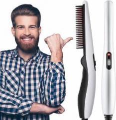 M H Enterprise Beard and Hair Straightening Brush Electric Hair Straightener Brush Hair Styler