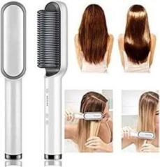 Marquer Hair Straightening Brush Hot Air Brush Temperature Control Hair Straightening Brush Iron Built With Comb Hair Straightener Brush