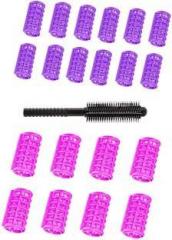 Out Of Box 12 Pieces Medium Self Holding Rollers and 8 Big Size with hair round comb Hair Curler