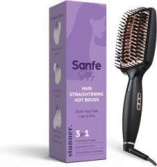 Sanfe Selfly Stunner Hair Straightening Hot Brush With Triple Bristles Sleek Design HRBGFQUARQYG6Q9X Hair Straightener Brush