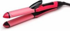 Silago 2 In 1 Hair Care Collection of Electric Hair Curler, Hair Straightener & Hair Crimper with Ceramic Plate Hair Curler Hair Straightener