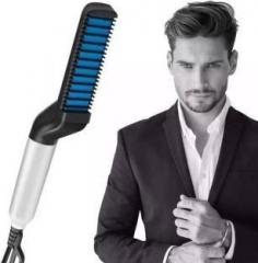 Slidenbuy Quick Hair Styler for Men Beard Styler Comb, Perfuw 2019 Upgraded Electric Anti Scald Modeling Comb Men's Curly/Straightening Comb, Anti Static, Efficient & Portable Hair Straightener
