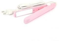 Unique Collections Mini Hair Straightener Iron Pink Ceramic Straightening Corrugate Curling Iron Styling Tools Hair Curler 16mm Plate Hair Straightener