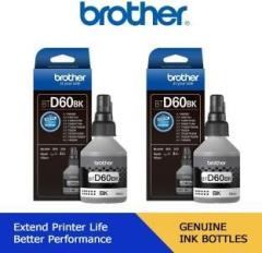 Brother BTD60BK for Brother Ink Tank Printers Black Twin Pack Ink Bottle