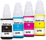Earmok G Series GI 790 Ink Compatible Canon G2000 refill ink, G2010, G2012, G3010 Black + Tri Color Combo Pack Ink Bottle