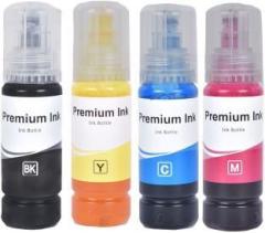 Good One 001/003 Ink Compatible For Epson L3110, L3100, L3115, L3116, L3150, L3151, L3152 Black + Tri Color Combo Pack Ink Bottle