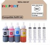 Inkpoint Refill ink kit for HP Cartridge 805 803 680 678 682 818 802 901 703 704 21 Black + Tri Color Combo Pack Ink Bottle