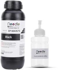 Needle 1X500ml Ep T664 / 664 Inkjet Ink Tank Refill Compatible for Epson L130, L220, L310, L360, L365, L380, L405, L655, L1300, L1455, L110, L210, L300, L350, L355 CISS Ink Tank Printers Black Ink Bottle