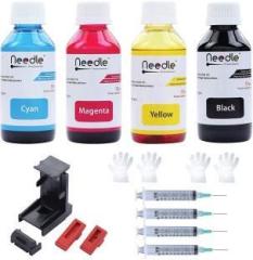 Needle 100ml Cartridge Ink Refill Suction Toolkit for HP, Canon Cartridge Printers Black Twin Pack Ink Bottle