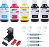 Needle 100ml CMYKK Cartridge Ink Refill Suction Toolkit for HP, Canon Cartridge Printer Black Twin Pack Ink Bottle