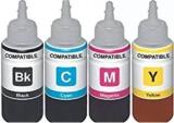 Printcare Refill Ink for Use in Canon Pixma MG2577s All in One Inkjet Printer Cyan, Magenta, Yellow & Black 100 ML Each Bottle Black + Tri Color Combo Pack Ink Bottle