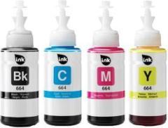 Printcare Refill Ink For Use In Epson L360 Printer Cyan, Magenta, Yellow & Black 70 ML Each Bottle Black + Tri Color Combo Pack Ink Bottle