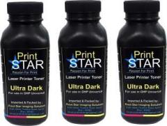 Printstar Ultra Dark Toner Powder Pack Of 3 For HP 12A / 15A / 49A / 53A Canon FX9 Toner Cartridge Black Ink Toner