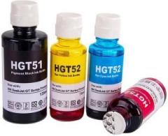 Quink GT53XL for HP 315, 316, 319, 416, 500, 515, 525, 516, 530, 580, 585 Black + Tri Color Combo Pack Ink Bottle