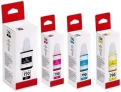 Realcart Ink GI790 Multicolor Ink Compatible for G1010 G2000 2002 G2010 G2012 G3000 Black + Tri Color Combo Pack Ink Bottle