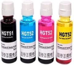 Rofix Ink Refill dye Ink for HP GT51 GT52 Compatible HP Ink Tank 310, 315, 319, 410, 415 Black + Tri Color Combo Pack Ink Bottle