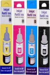 Rofix Refill Ink for Use in Epson L380 Multi Function Printer Cyan, Magenta, Yellow & Black + Tri Color Combo Pack Ink Bottle